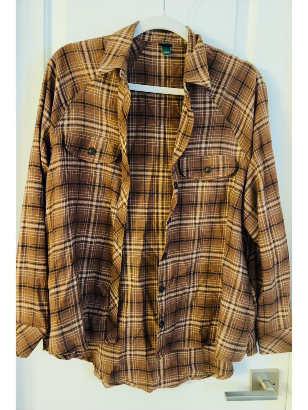 wild fable Brown Plaid Button-Down Shirt